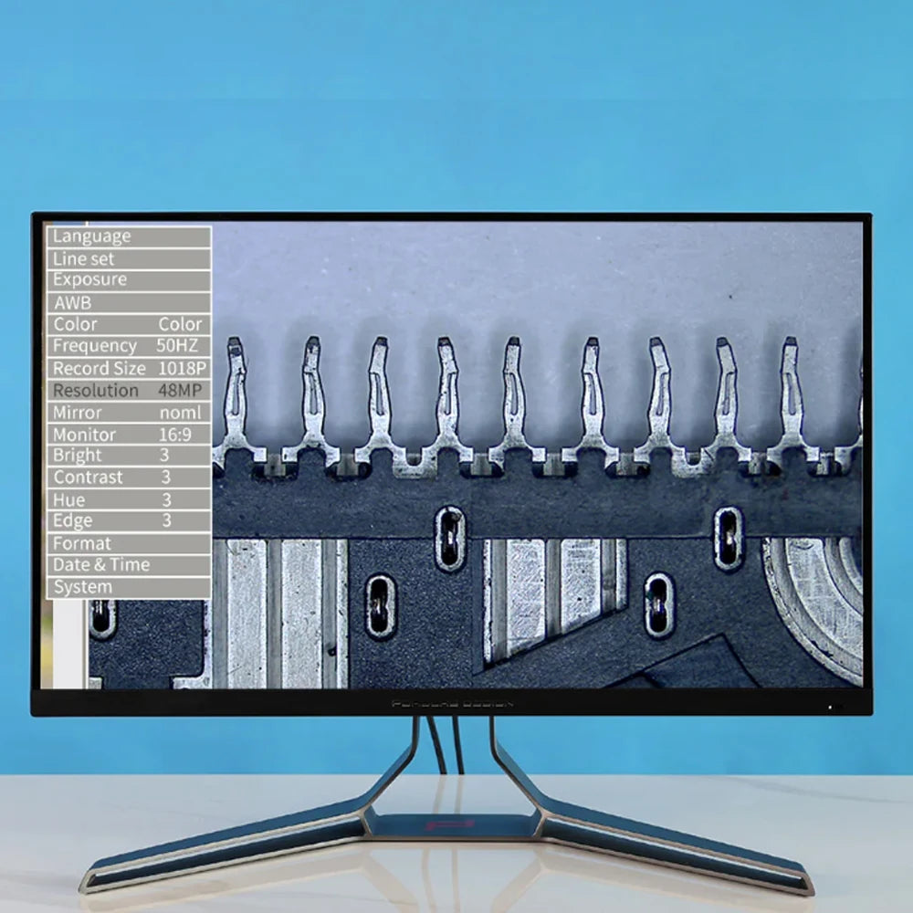 4K 48MP Industrial Microscope With Enhanced Stand, 150X Digital Video Microscope With USB-C HDMI Port For PCB Soldering Repair