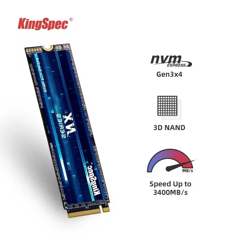 KingSpec M.2 NVME Hard Disk Drive 128GB 256GB 512GB 1TB 2TB PCIE3.0 3500MB/S Internal Solid State Drive Desktop