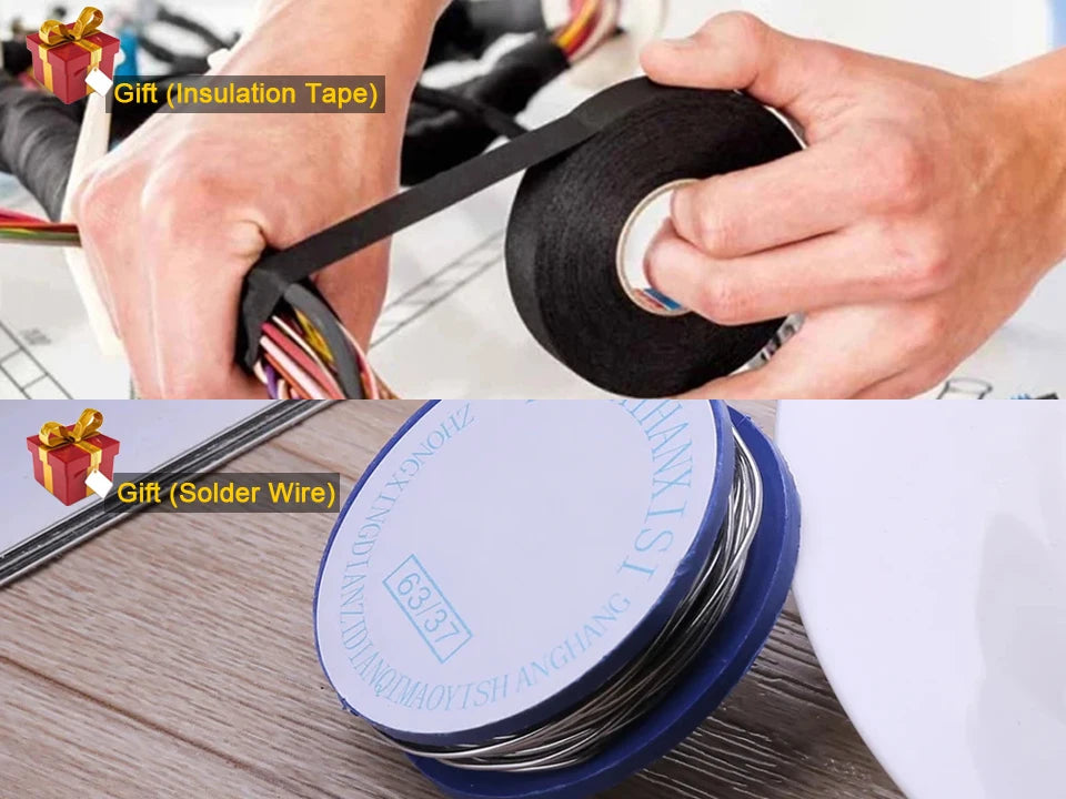 Soldering Iron Kit Welding Tool, 5 Extra Tips EU/US Plug 60W