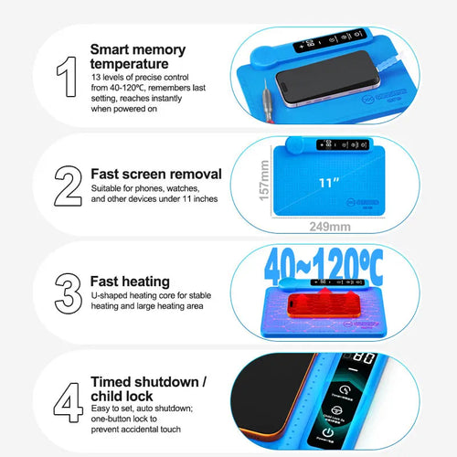 11 inches LCD Screen Separator Multifunctional Disassembly for Phones, Watches, and other Devices Repair Tools