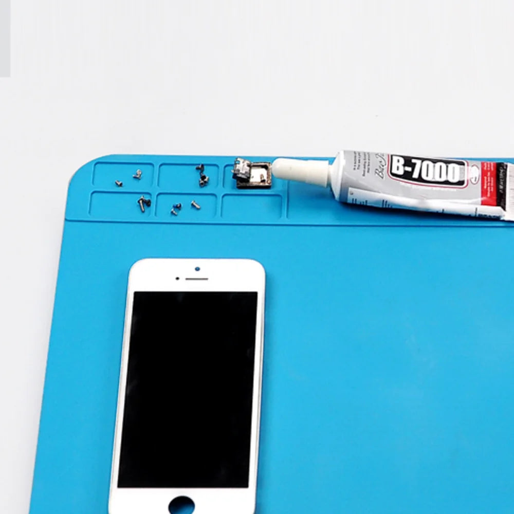 Magnetic Mat Silicone, Soldering Station, Heat Resistant 500°C,Anti-Static for Electronic Repairs