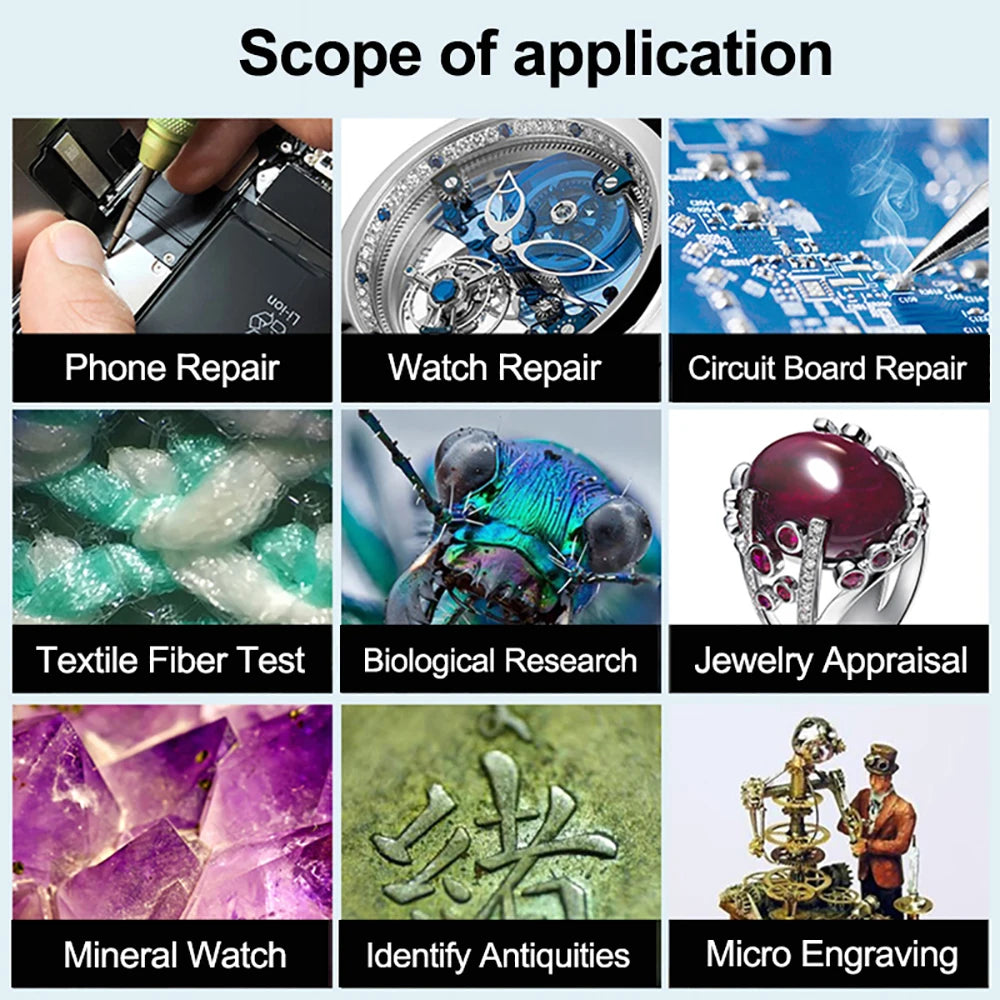 4K 48MP Industrial Microscope With Enhanced Stand, 150X Digital Video Microscope With USB-C HDMI Port For PCB Soldering Repair