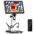 10.1'' HDMI Digital Microscope 2000X with 10 LEDs, 20MP Soldering Microscope for PCB Repair