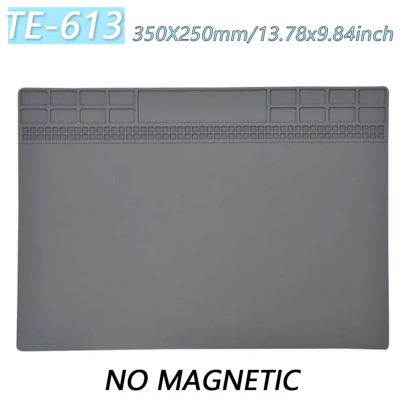 Magnetic Mat Silicone, Soldering Station, Heat Resistant 500°C,Anti-Static for Electronic Repairs