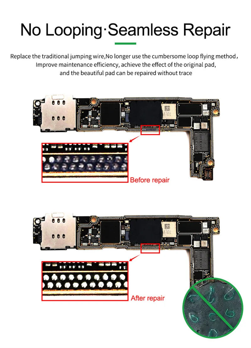 Jump Wire Repair Solder Points for Mobile Phone Pads Repair Flying Line No Looping Repair Spot Welding Piece