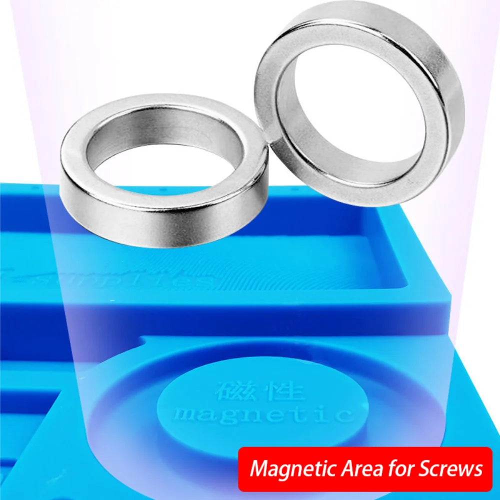 Magnetic Mat Silicone, Soldering Station, Heat Resistant 500°C,Anti-Static for Electronic Repairs