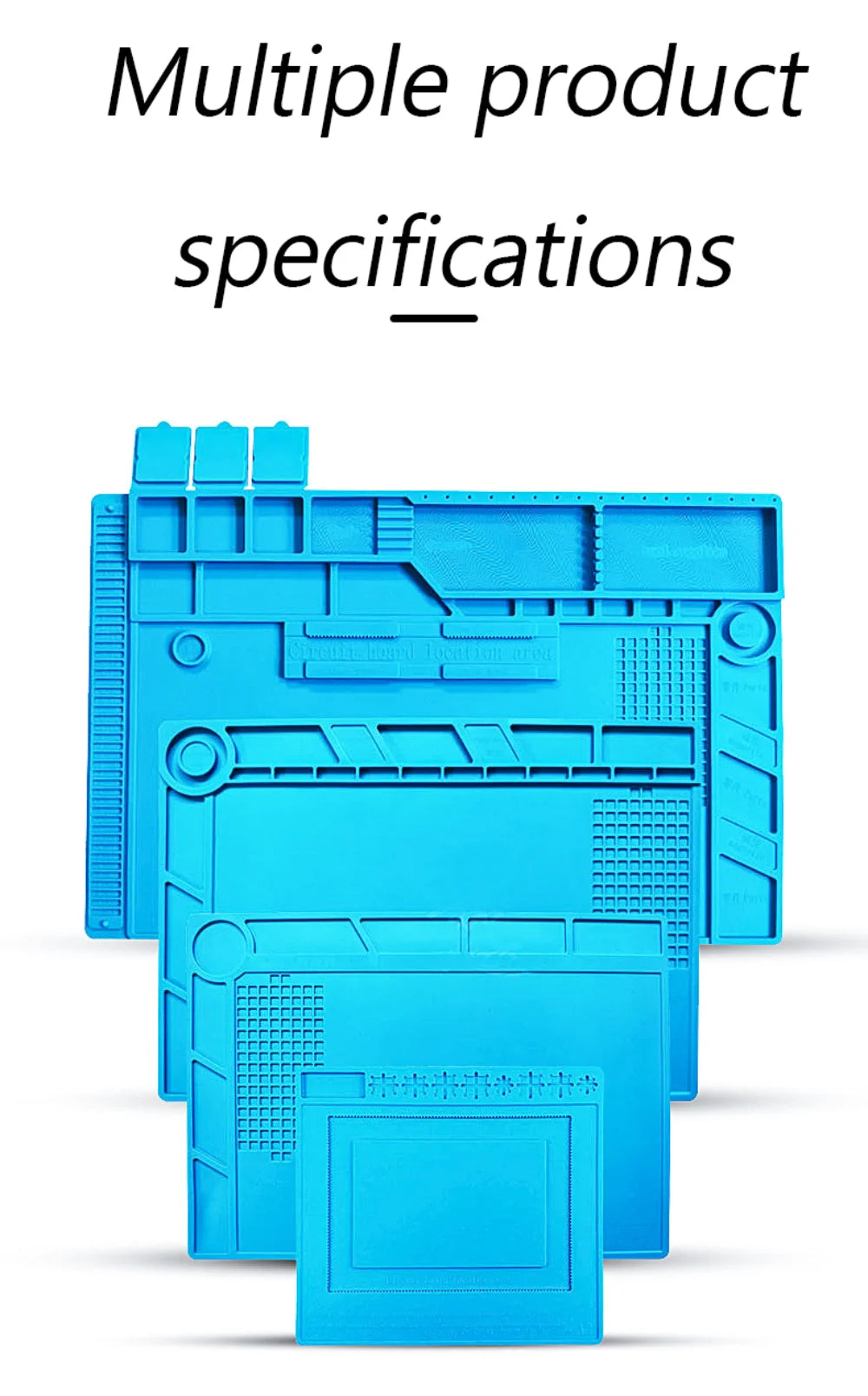 Magnetic Mat Silicone, Soldering Station, Heat Resistant 500°C,Anti-Static for Electronic Repairs