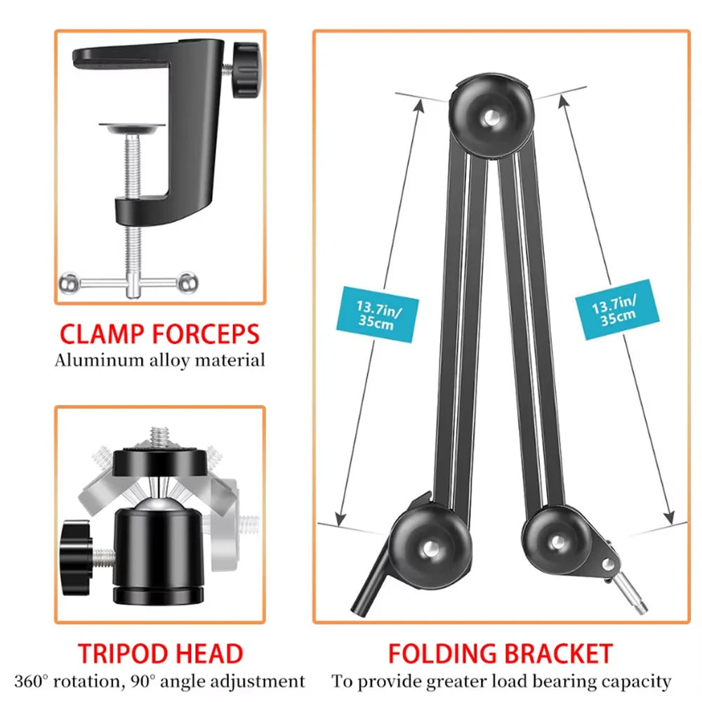 4K 48MP Industrial Microscope With Enhanced Stand, 150X Digital Video Microscope With USB-C HDMI Port For PCB Soldering Repair