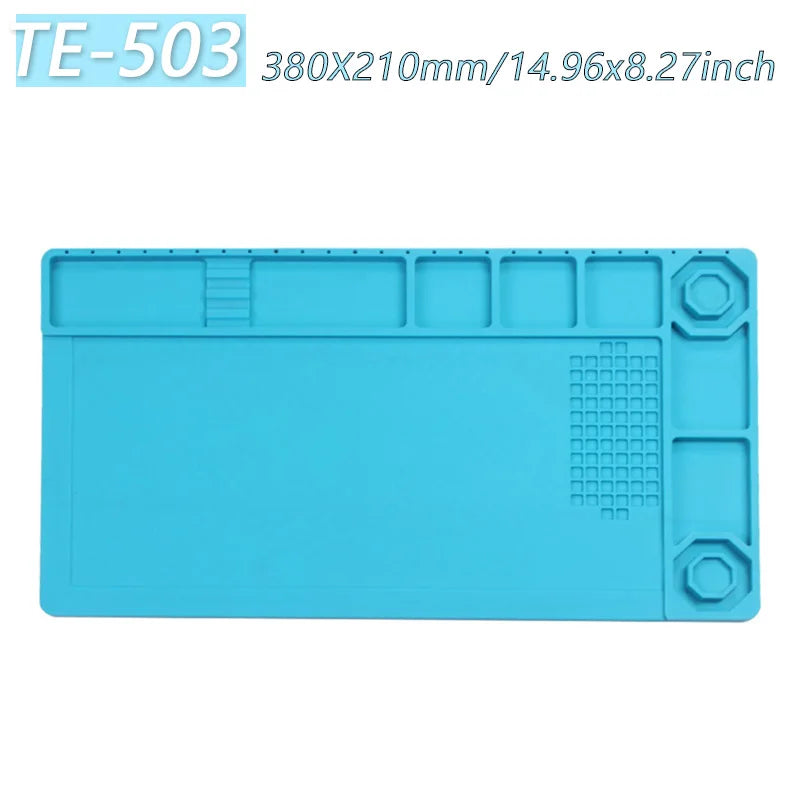 Magnetic Mat Silicone, Soldering Station, Heat Resistant 500°C,Anti-Static for Electronic Repairs