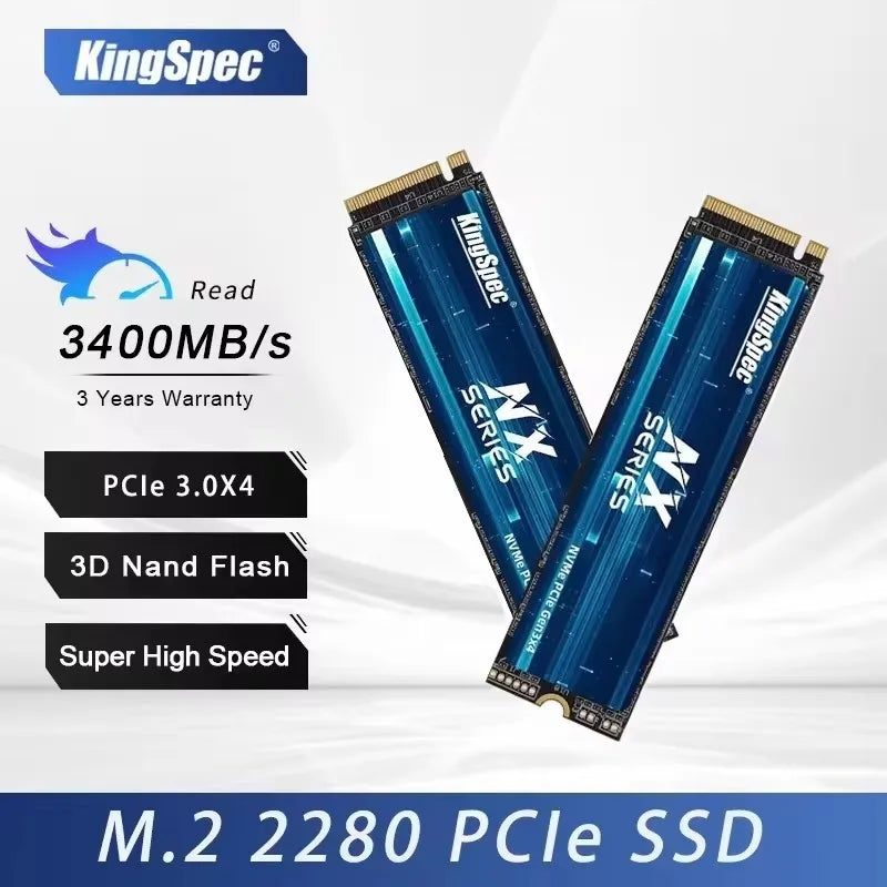 KingSpec M.2 NVME Hard Disk Drive 128GB 256GB 512GB 1TB 2TB PCIE3.0 3500MB/S Internal Solid State Drive Desktop