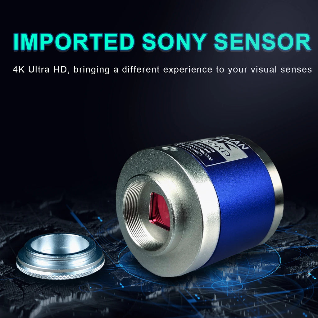 4K 48MP Industrial Microscope With Enhanced Stand, 150X Digital Video Microscope With USB-C HDMI Port For PCB Soldering Repair