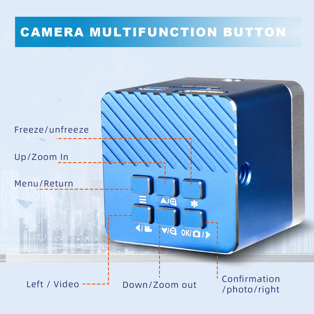 4K 48MP Industrial Microscope With Enhanced Stand, 150X Digital Video Microscope With USB-C HDMI Port For PCB Soldering Repair