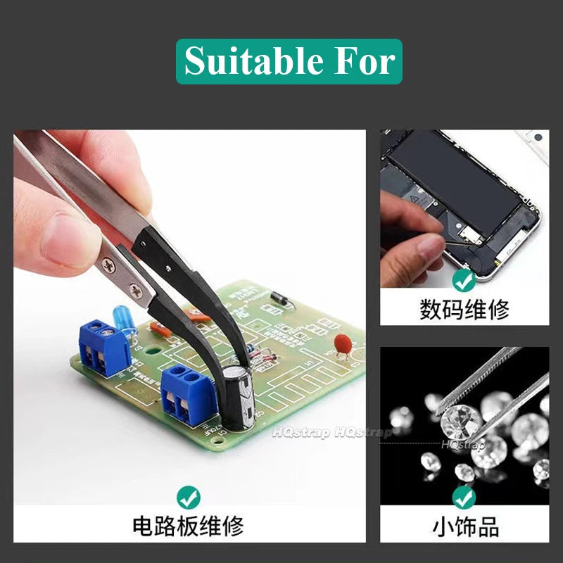 Stainless Antistatic Plastic Tweezers