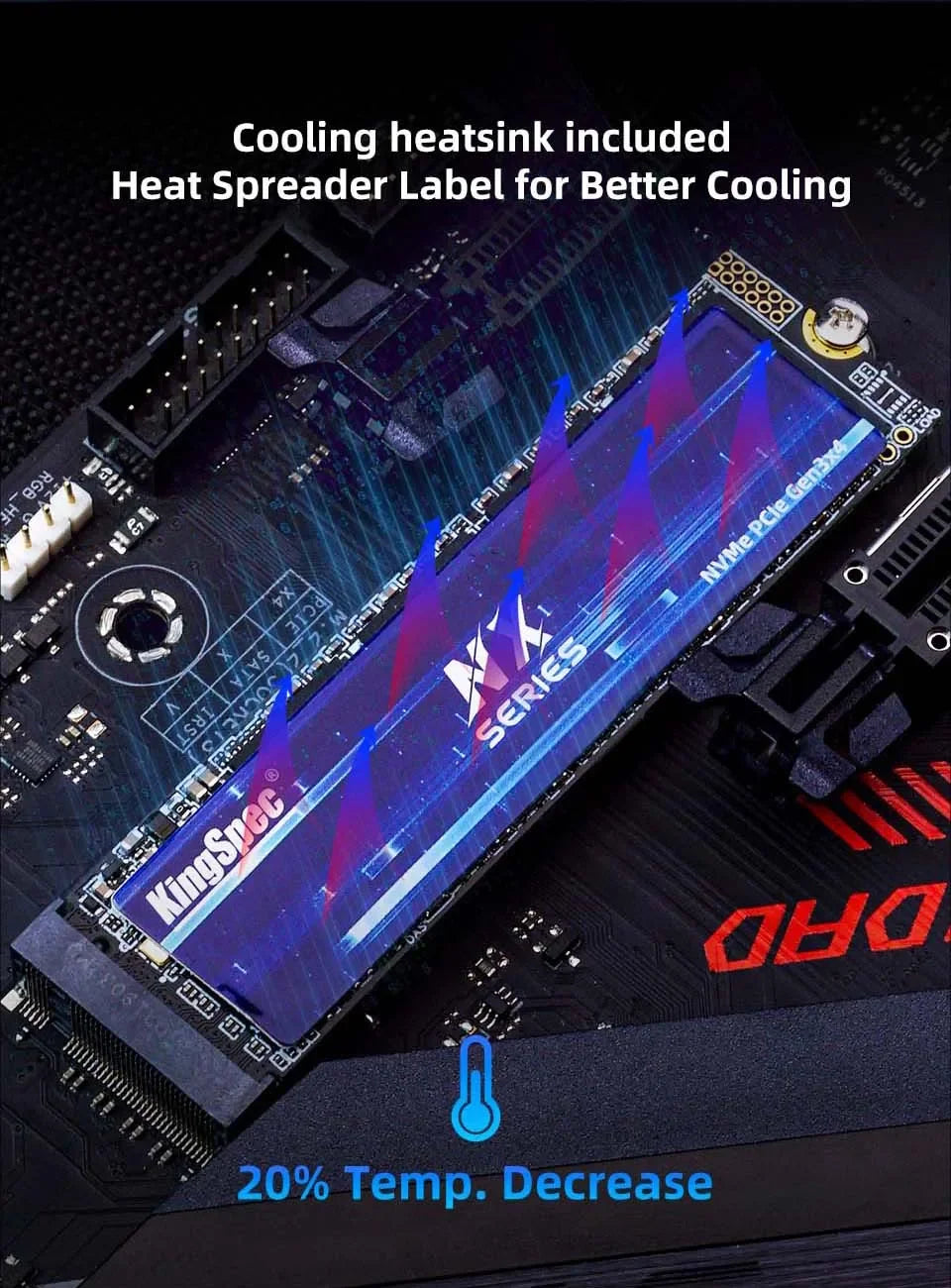 KingSpec M.2 NVME Hard Disk Drive 128GB 256GB 512GB 1TB 2TB PCIE3.0 3500MB/S Internal Solid State Drive Desktop