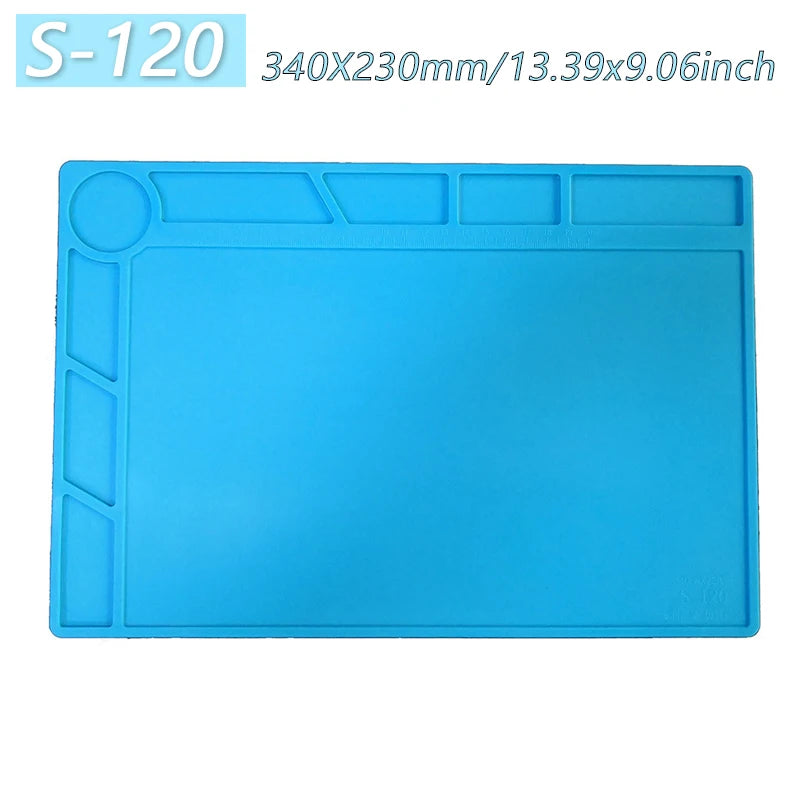 Magnetic Mat Silicone, Soldering Station, Heat Resistant 500°C,Anti-Static for Electronic Repairs