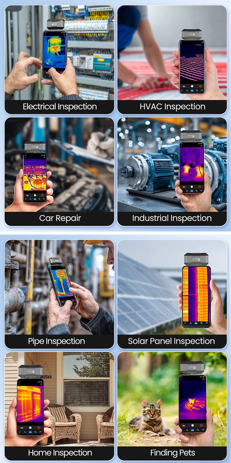 (iPhone&Android) P1 android thermal camera for iphone 320*240 X³IR Resolution 600℃ 25Hz HVAC House Inspection Camera